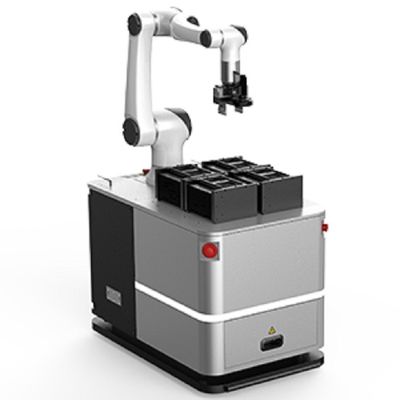 Seer ABM150 AGV, Han's E15 15kg cobot and onrobot robot gripper for Chinese AGV System