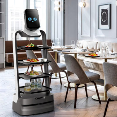 China Service Robot Zhaocaibao AI Restaurant Waiter  With Japanese Voice Interaction For Food Delivery Robot