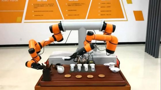 Collaborative Robot Of AUBO i16 Cobot With 6 Axis Robotic Arm For Tea Making As Service Robot