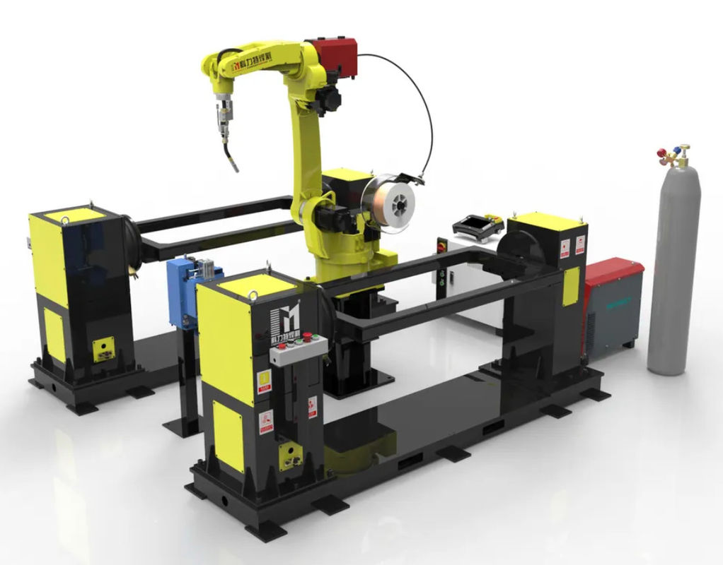 Double Station Welding Robotic Workstations Robotic Arm 6 Axis CO2 Mig Mag Tig Welding Robot
