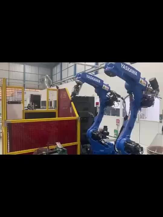 Askawa Automatic Spot Weldi Robot Workcell Work Cell In Robotics Industrial Robotic Arm Arm Automation