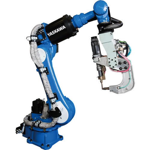 Askawa Automatic Spot Weldi Robot Workcell Work Cell In Robotics Industrial Robotic Arm Arm Automation